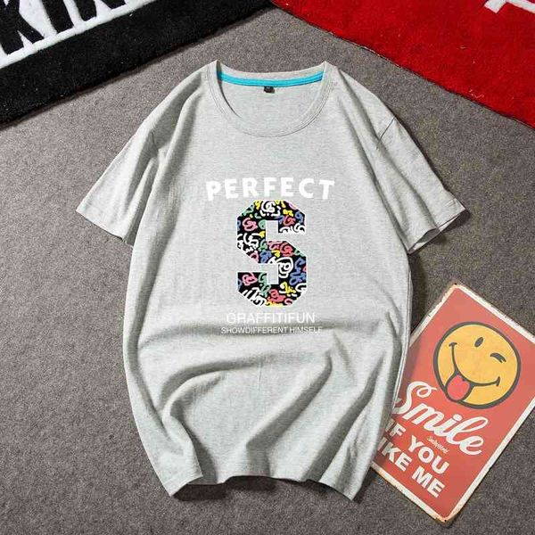 

summer day t-shirt half s printing trend youth bf cotton short sleeve men's shirt, White;black