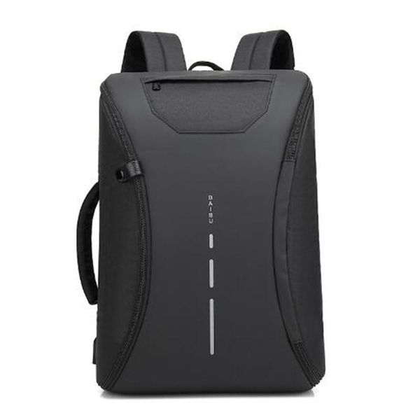 

backpack men multi-function usb charge laphigh-capacity anti theft waterproof travel school bag 2021