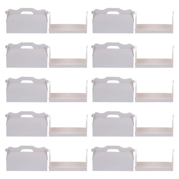 

gift wrap 10pcs desserts cake box with handle portable large capacity natural