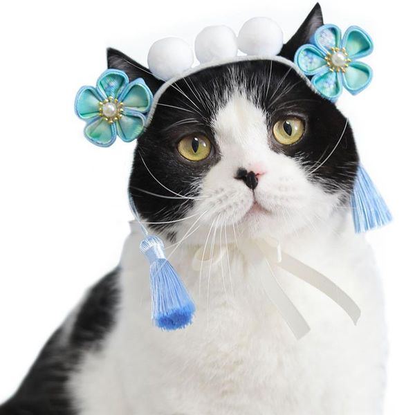 

cat costumes 1pc pet costume headband chinese style dog headdress headwear hair accessories supplies