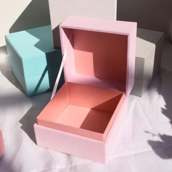

square floral boxes flower gift box packaging paper bag storage florist bouquet wedding hat wrap