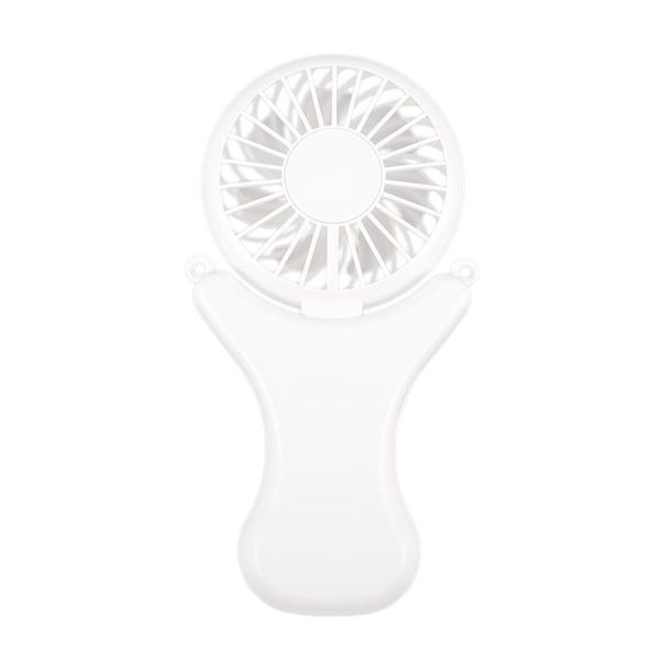 

electric fans hand personal fan handheld mini wearable 90 degree rotation portable necklace for outdoor trip,white