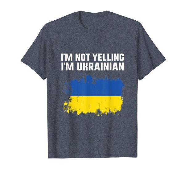 

funny not yelling - proud ukraine and crimea country t-shirt, White;black