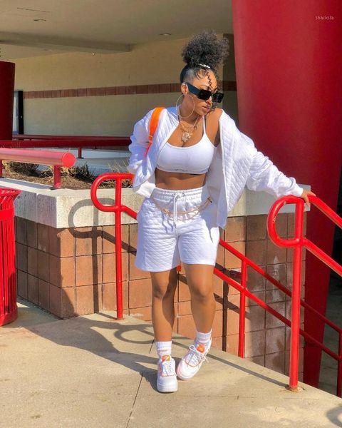 

women's tracksuits 2021 ins summer casual fashion women slim street cardigan solid color letter sport two piece sets, Gray