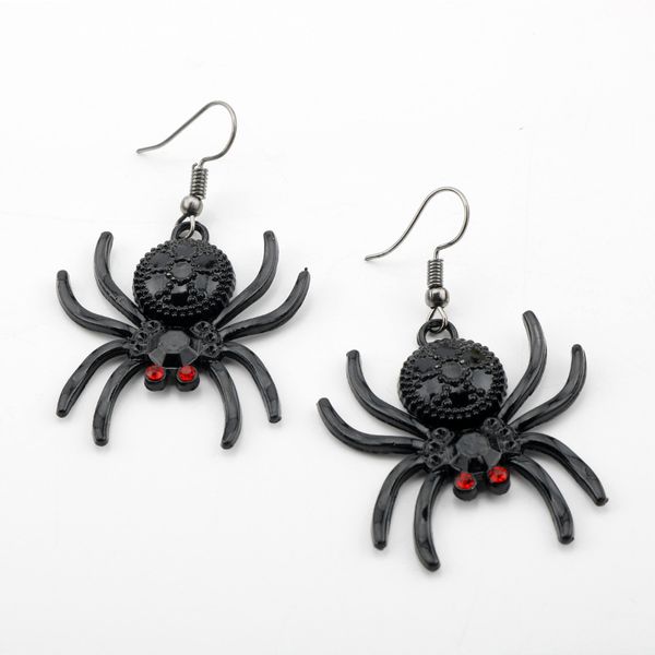 

creative spider charm earrings nightclub exaggerated animal earring female domineering personality gothic halloween gifts dark wind advanced, Golden