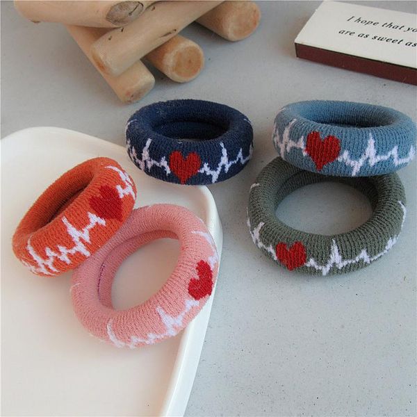 

hair accessories vintage spring and winter love scrunchies small wide towel elastic rubber band children, Slivery;white