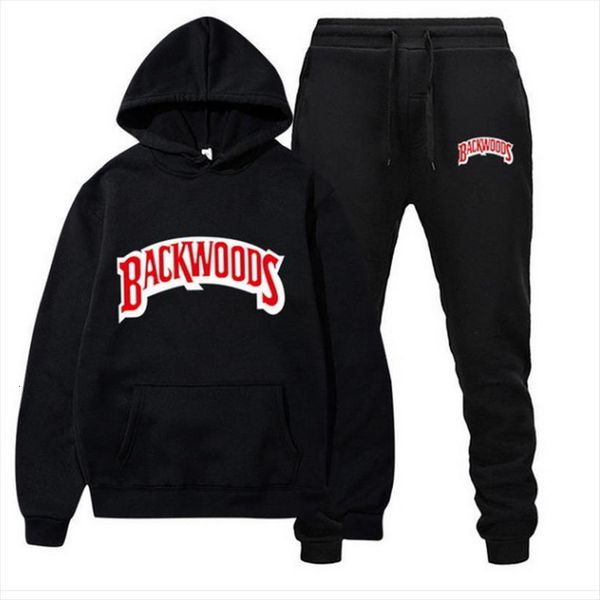 

threaded cuff hoodie street wear mens tracksuits backwoods sweatshirt fashion fall winter hip hop suit, Gray