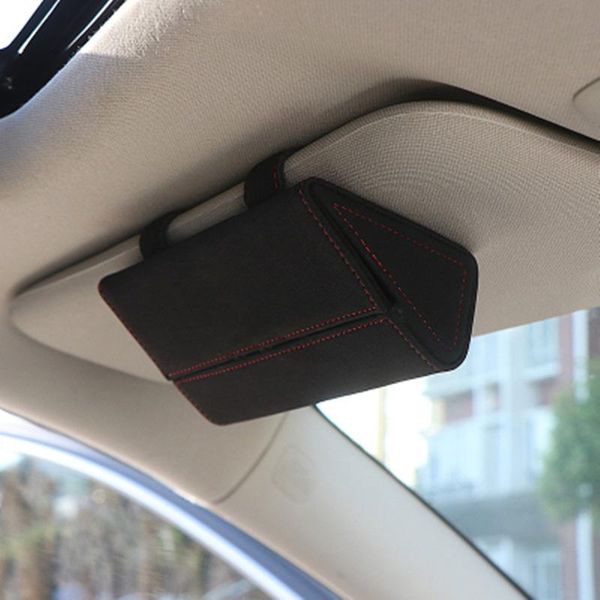 

car sunshade abs glasses box holder bag shockproof sun visor accessories multi-functional