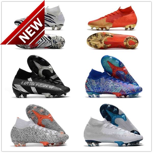 

2022 mercurial superfly vii 7 elite 360 fg soccer shoes cr7 se flash crimson neymar mens women boys kids football boots high ankle cleats