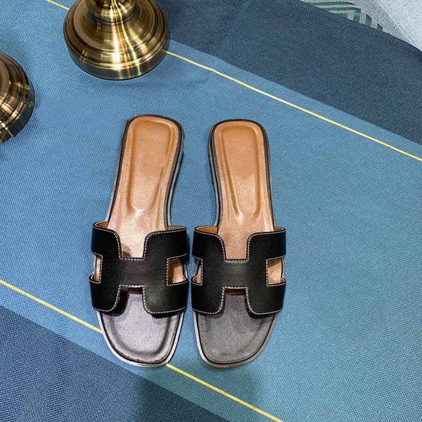 

paris 2021 slippers ladies summer sandals beach outdoor design full of fashion and comfortable flip flops multi-color, Black