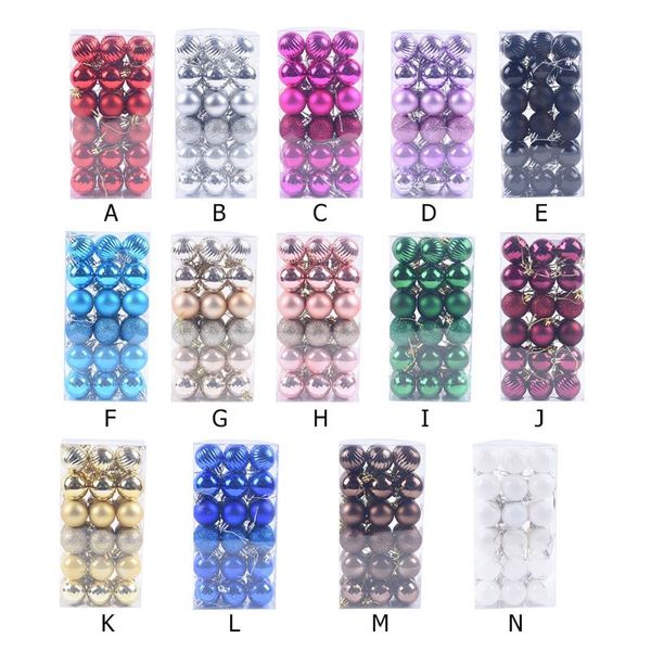 

36pcs christmas decorative balls tree pendant ball festival home ornaments for 2021 xmas natal gift happy year party decoration