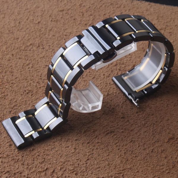 

watch bands watchbands ceramic strap bracelet quick release pins 18mm 20mm 21mm 22mm 24mm fit gear s2 s3 galaxy 42mm 46mm, Black;brown