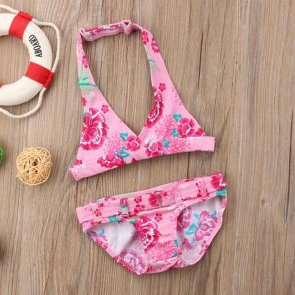

meihuida fashion ly summer swimming beach swimwear toddler kids baby girl floral printed bikini set bathing suit swimsuit one-piece suits