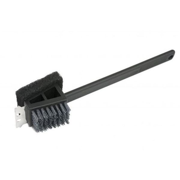 

tools & accessories 37cm 14.5'' 2-in-1 dual head nylon grill brush and scrubber bbq cleaning tool safely scrub grates remove carbo