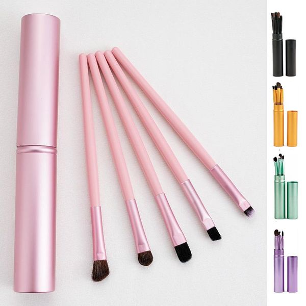 

makeup brushes 5pcs/lot combo portable travel eye brush set eyeliner eyebrow shadow nose contour
