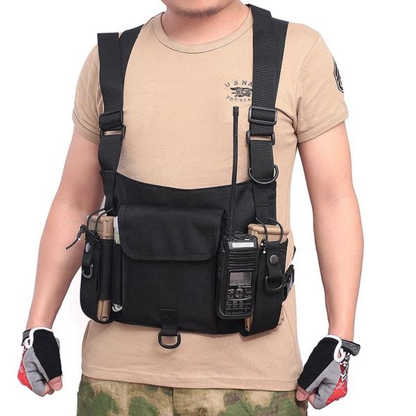 

stuff sacks tactical hunting pack military vest hanging bag fishing walkie-talkies magazines tools accessories storage pouch