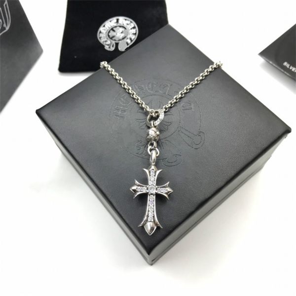 

75%off outlet onlinecroquet lovers necklace hip hop cross with pendant m63v, Silver