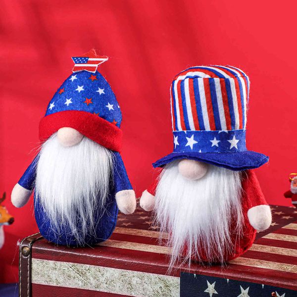 

christmas us independence day hat faceless forest elderly doll creative furnishings
