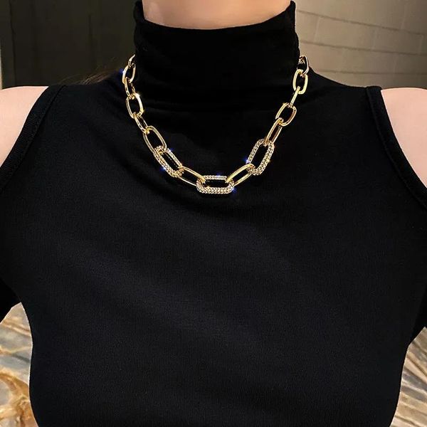 

chains spring and summer high end thick necklace woman clavicle chain small luxury neck 2021 simple, Silver