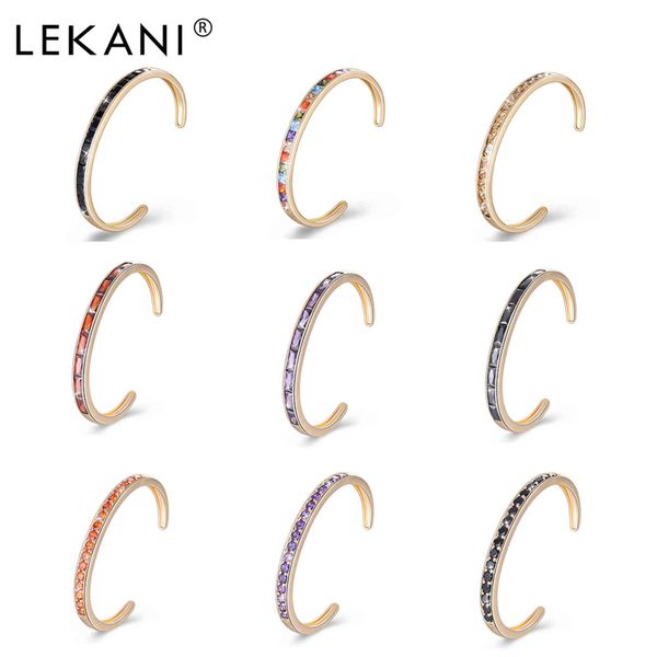 

multicolor zircon bracelet for women european and american simple popular open gold color bangle new personality fashion jewelry, Golden;silver