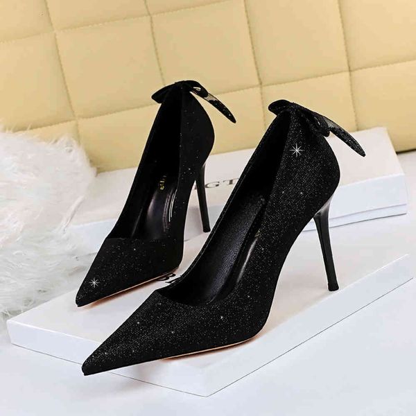

sandals korean fashion thin stiletto high heels pointed archery unique women's shoes wedding 6z1j, Black