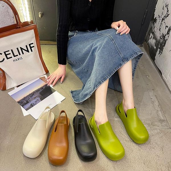 

sandals summer slipper outdoor gardon shoesfashion colorful rain shoes beach 2022, Black