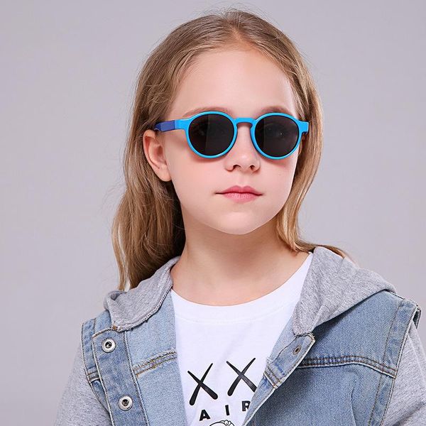 

sunglasses kids fashion vintage boys girls baby children sun glasses uv400 eyewear cool classic sport square polarized lens 8152, Blue