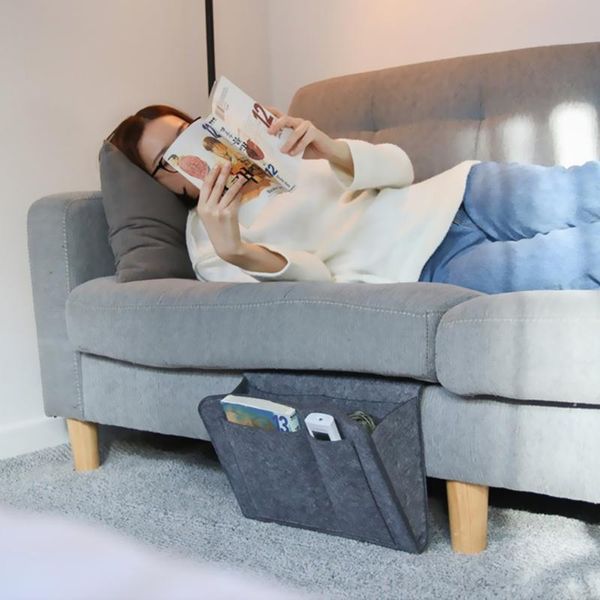 

storage bags bed bag pocket holder pockets sofa tv remote control hanging caddy couch organizer