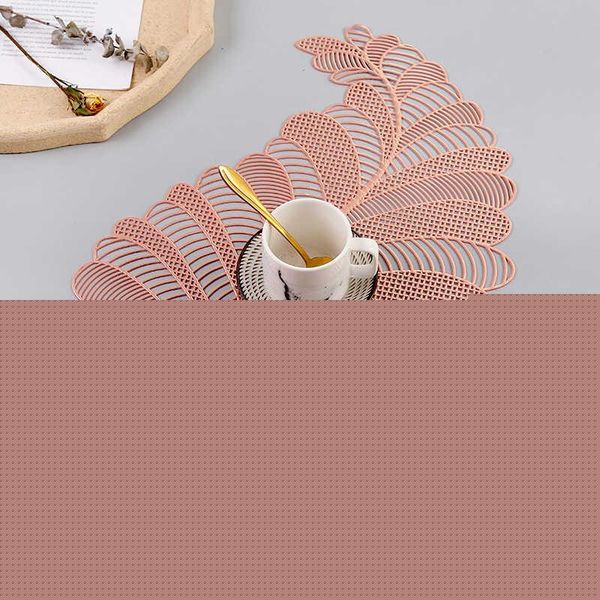 

mats & pads pvc hollow oil water resistant non-slip kitchen placemat insulation pad dish coffee cup table mat home el decor 51055