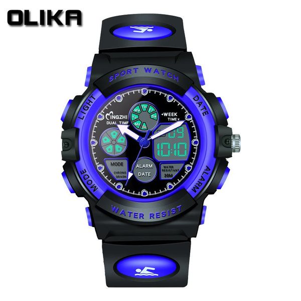 

wristwatches led wrist watch children's sports luminous chronographe digital kid's watches electronic child clock gift reloj, Slivery;brown