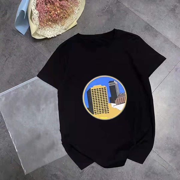 

21 year loe spring and summer poster castle t-shirt couple's basic smile expression short sleeve, White