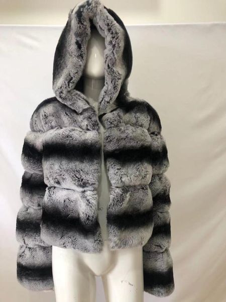 

women's fur & faux arlenesain 2021 rex puffy style women jacket, Black