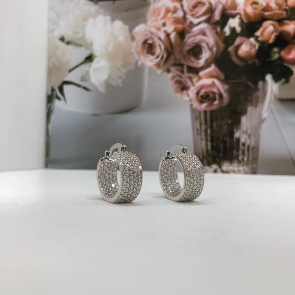 

c 2021 new full diamond earring luxurys designers jewelry lin., Golden;silver