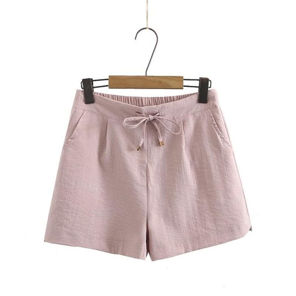 

plus size white black women's stretchable summer shorts solid simple sportswear