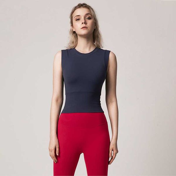 

yoga outfit salspor summer crop women sport comfortable tight fitting vest running quick drying fitness slim chest pad short sleeve