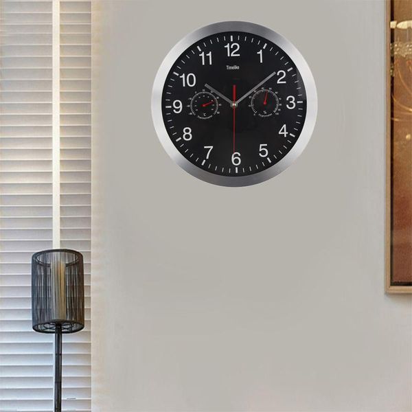 

metal silent wall clock quartz clocks quiet sweep movement watch no-ticking home art decor modern design