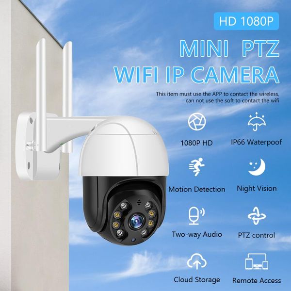 

outdoor ptz security camera 2mp waterproof wifi surveillance two way audio motion detective remote access ip cameras
