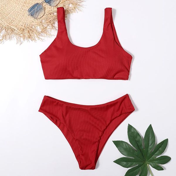 

bikini 2021 solid swimsuit women swimwear push up brazilian summer beach bathing suit swim wear low waist biquini #g3 women's, White;black