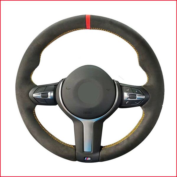 

black suede steering wheel cover for bmw f87 m2 f80 m3 f82 m4 m5 f12 f13
