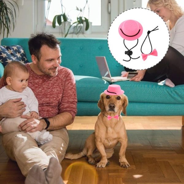 

pet cap with bow tie adorable chinchilla hamster decor accessories dog apparel