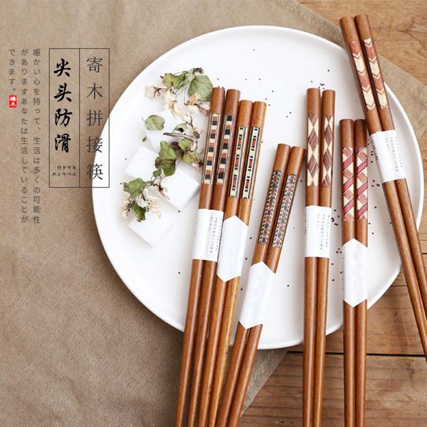 

chopsticks japanese black solid wood creative tableware and wind