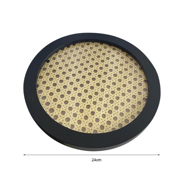 

kitchen storage & organization handcrafted wood grain rattan tray deskorganizer retro decoration accessories nordic style home