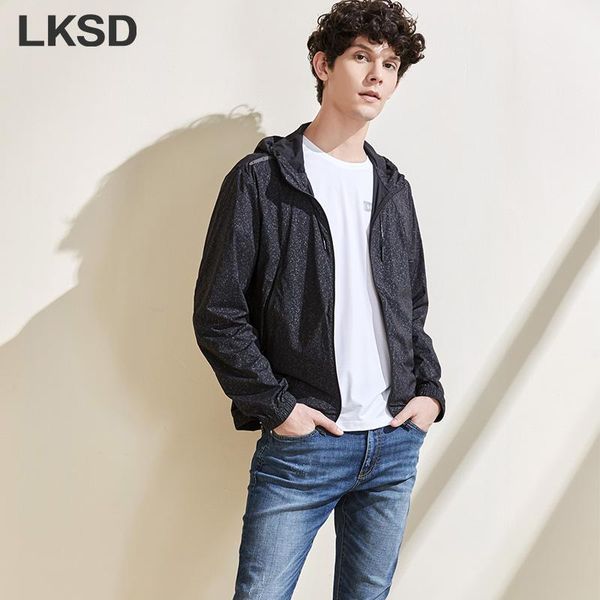 

men's jackets ldsd autumn jacket fashion hooded dot printed men windbreaker causal loose coat s01070069, Black;brown