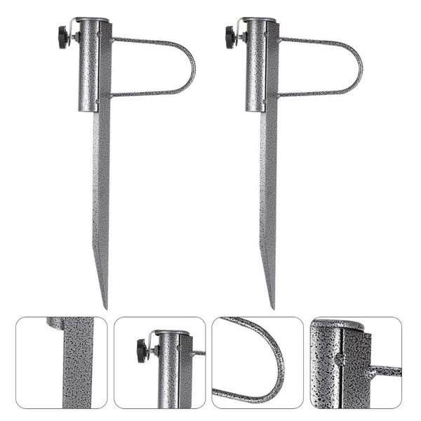 

umbrellas 2pcs outdoor umbrella base stands pole holders anchor stakes sand augers