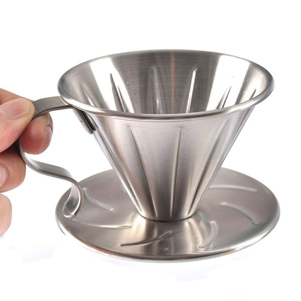 

coffee filters container stainless steel filter holder cone hanging cup strainer reusable ferramentas coffeeware bk50kf