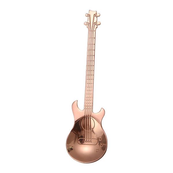 

spoons multicolor creative stainless steel guitar rainbow coffee tea ice spoon flatware drinking tools as gift souvenir 2021