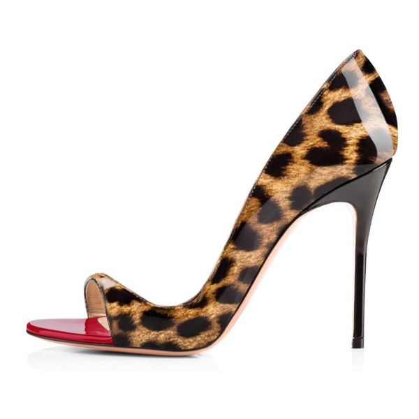 

dress shoes 2021 fine with high-heeled leopard print toe latest fashion package sandals will code women's, Black