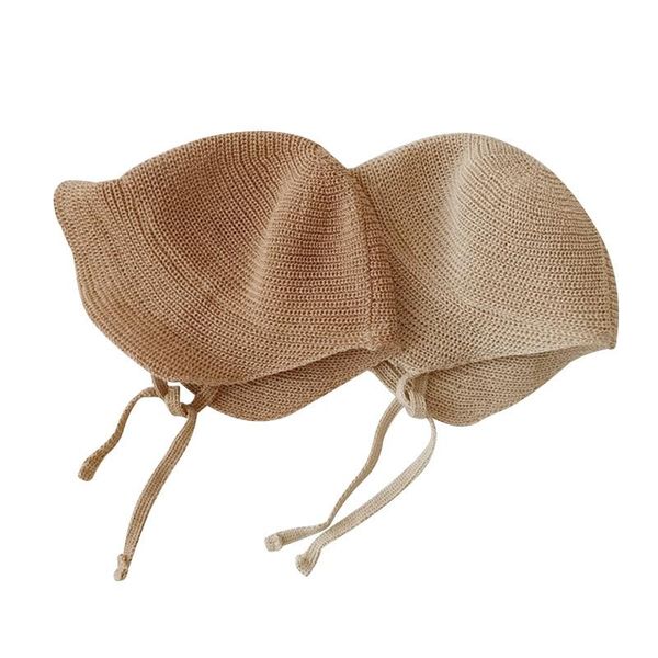 

baby straw hat summer breathable khaki fisherman hats girls cotton outdoor beach panama sun cap kids bucket 2-5y caps &, Yellow