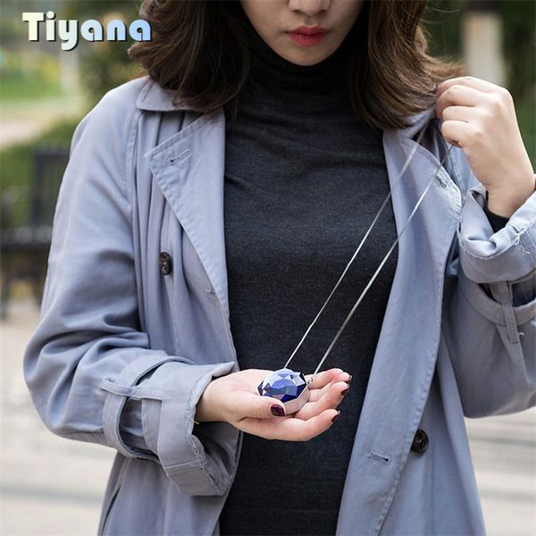 

car air freshener mini purifier usb fast charging crystal necklace portable hanging neck negative ion deodorizing sterilizing 6