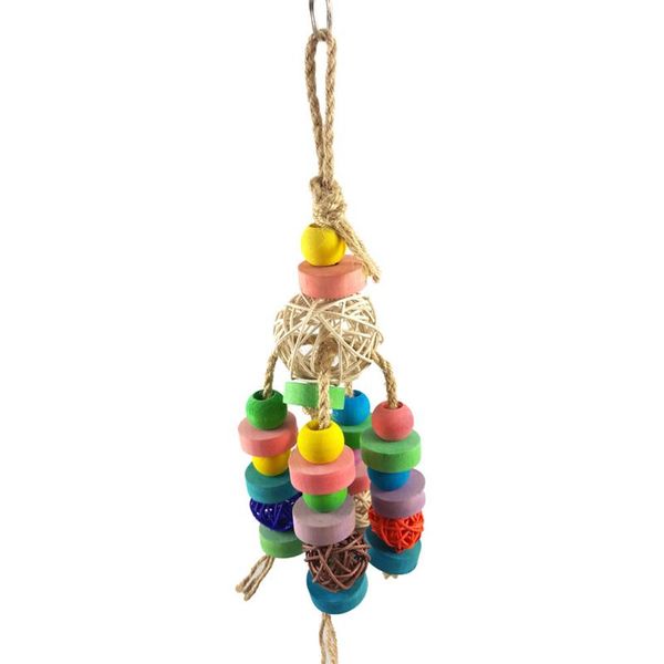 

other bird supplies rattan ball wooden pet parrot play educational climbing swing toy decoration string parakeet chew bite cockatiel hanging